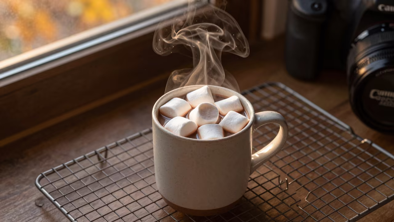 Hot Chocolate Marshmallows Bakery Rack Naha in on a bakery cooling rack in Naha