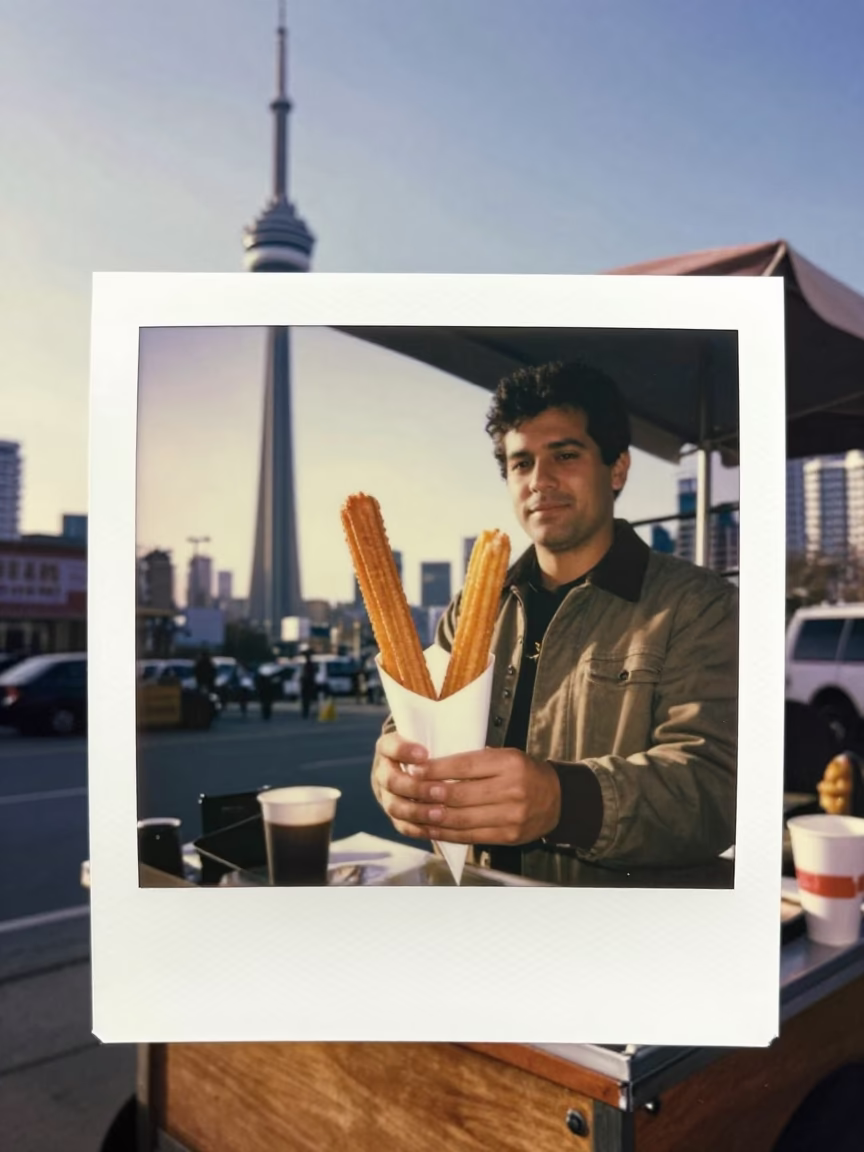Hot Churros in Toronto at The Late Afternoon Light in in Toronto, Ontario, Canada