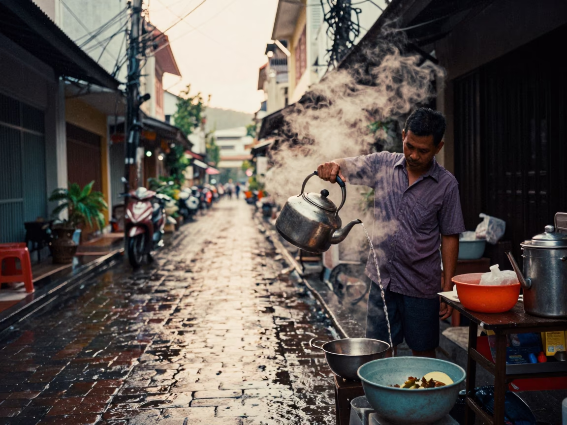 Hot Water in Phuket in in Phuket, Thailand
