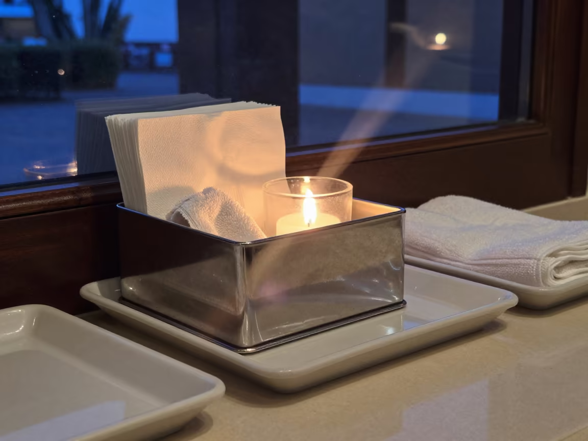 Hotel Lobby Buffet Clip Box Evening Glow in inside a hotel lobby near Miraflores, Lima