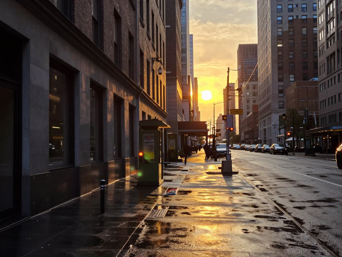 Hotel Windows And Tail Lights City in New York in in New York, New York, United States