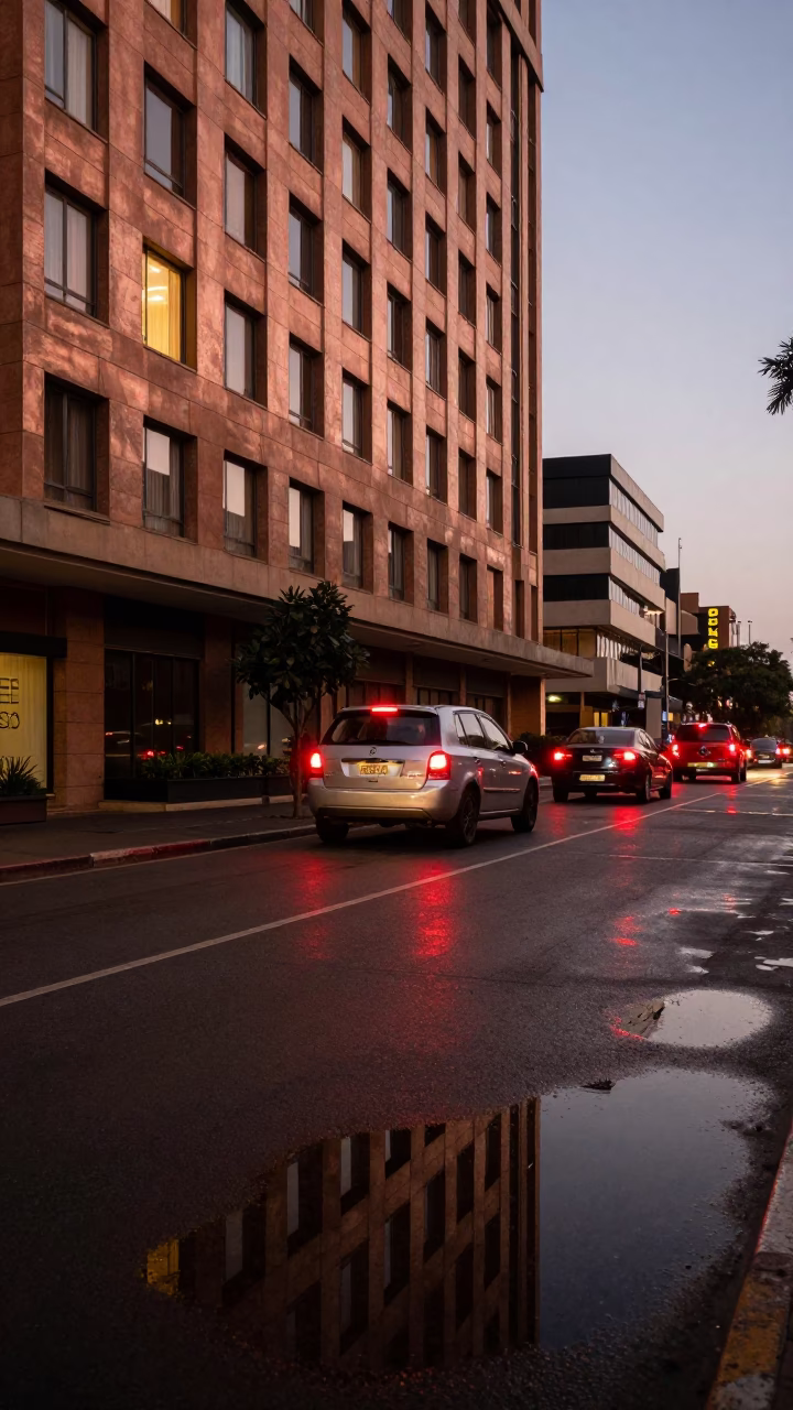Hotel Windows And Tail Lights in Johannesburg in in Johannesburg, South Africa