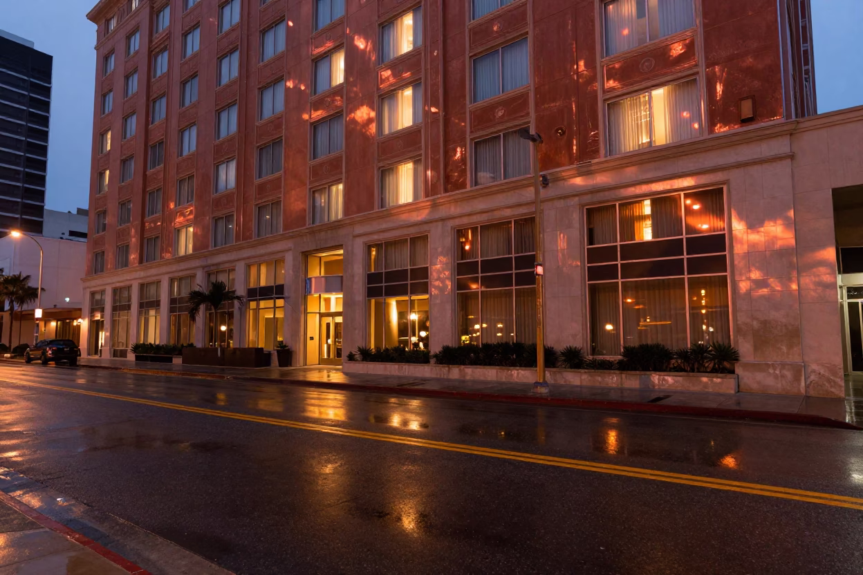 Hotel Windows And Tail Lights in San Diego in in San Diego, California, United States