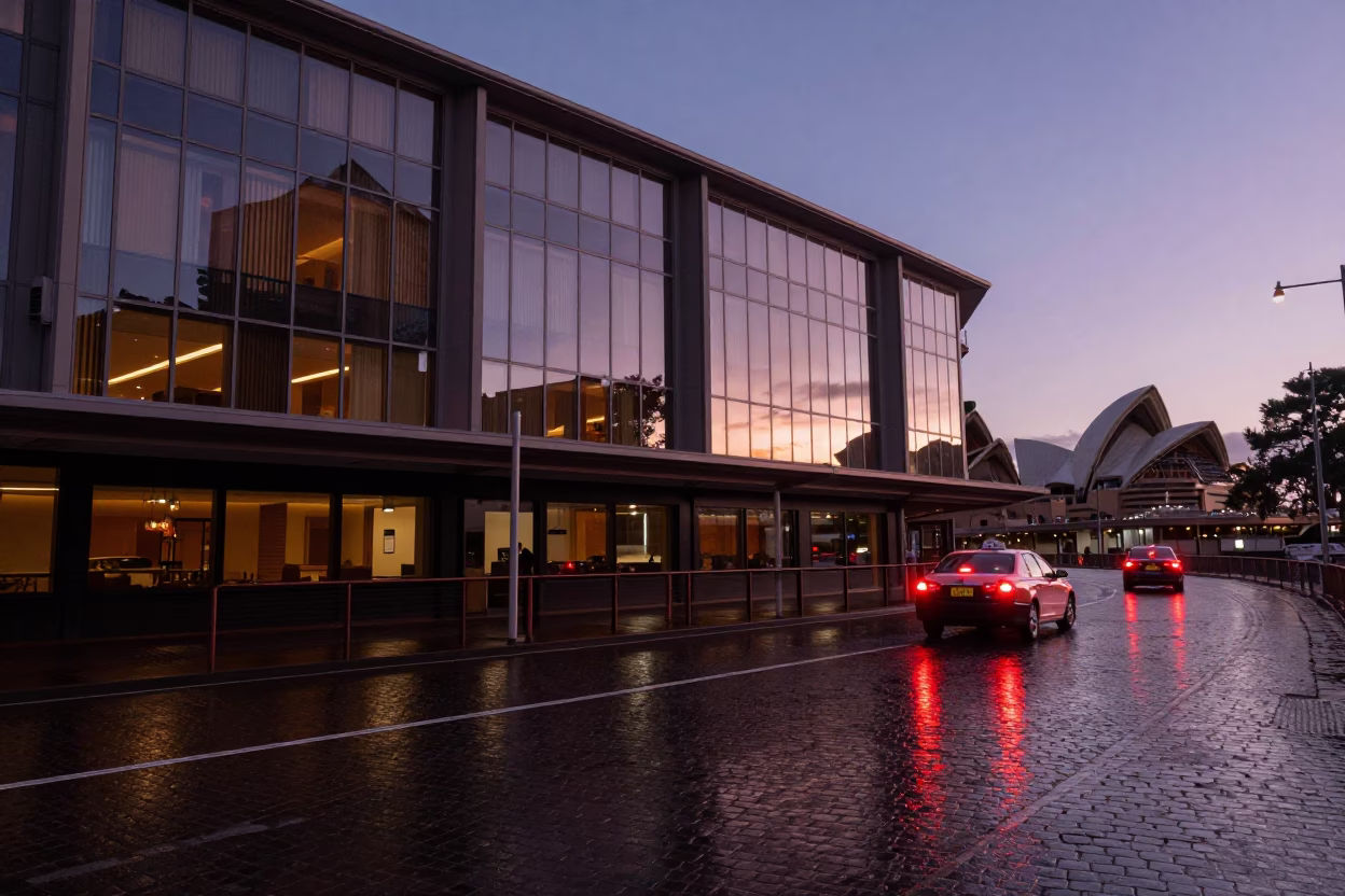 Hotel Windows And Tail Lights in Sydney in in Sydney, New South Wales, Australia