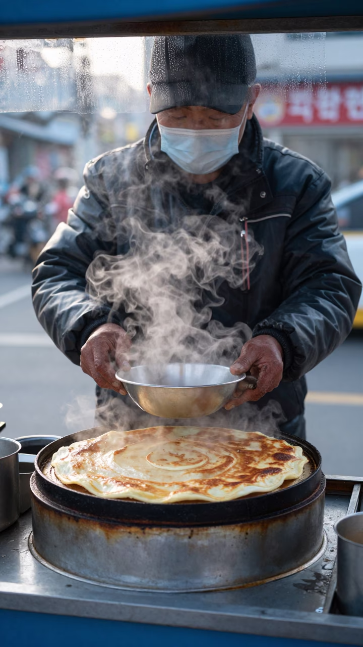 Hotteok Pancake in Seoul in in Seoul, South Korea