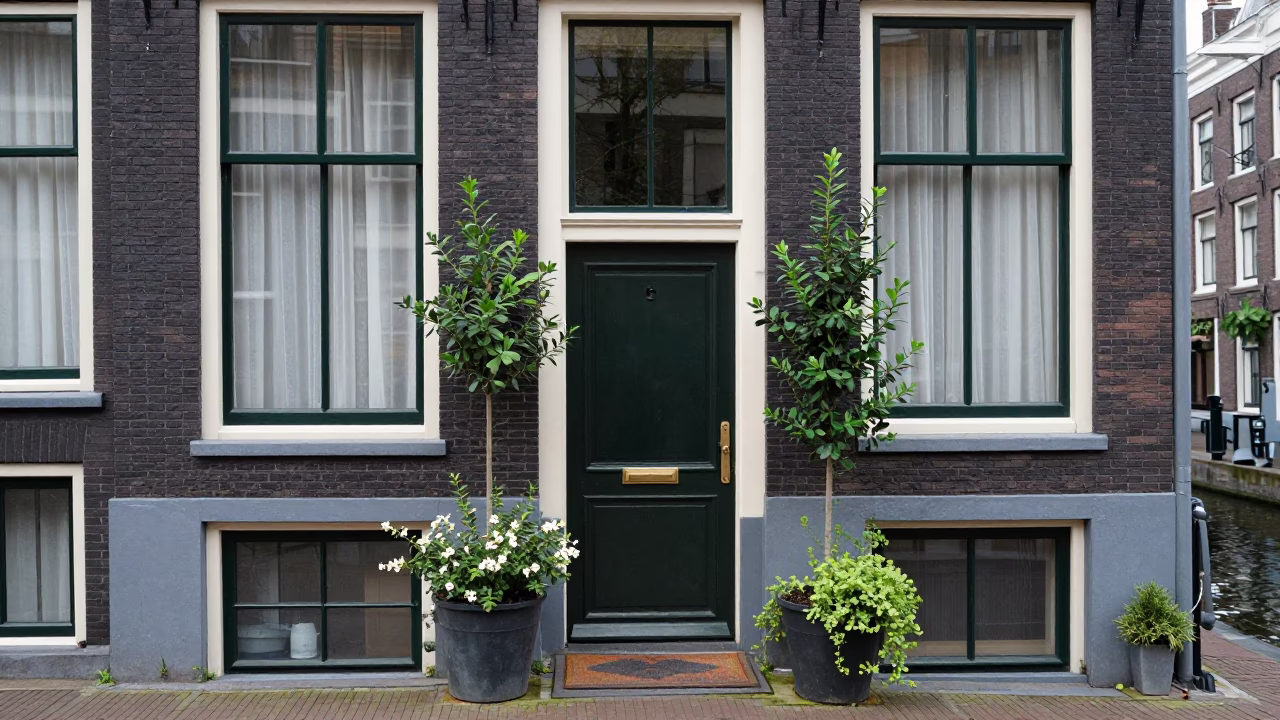 House Entrance in Amsterdam in in Amsterdam, Netherlands