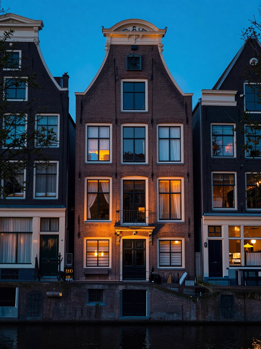 House Exterior in Amsterdam at The Last Blue Light Of Evening in in Amsterdam, Netherlands