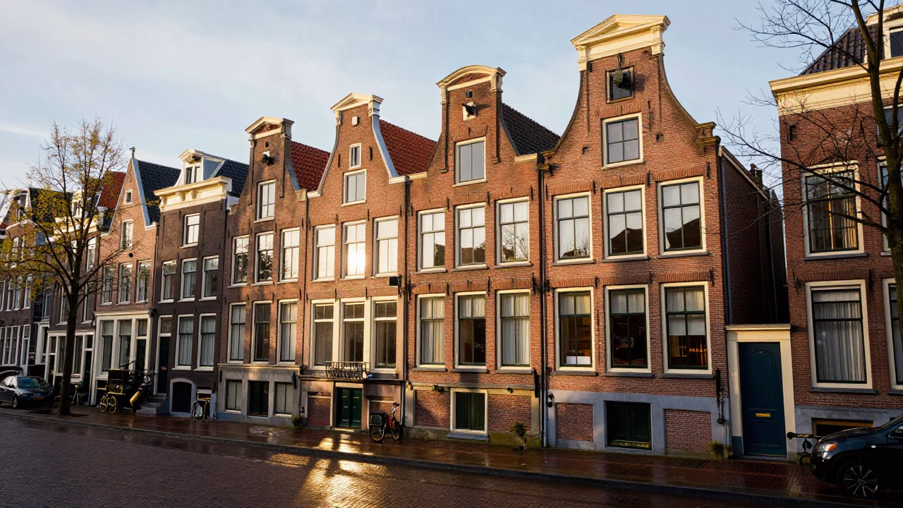 House Exterior in Amsterdam at The Late Morning Light in in Amsterdam, Netherlands