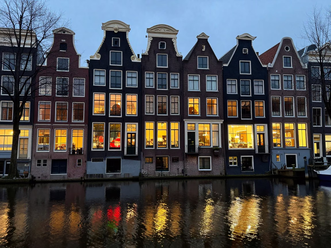 House Facade in Amsterdam in in Amsterdam, Netherlands