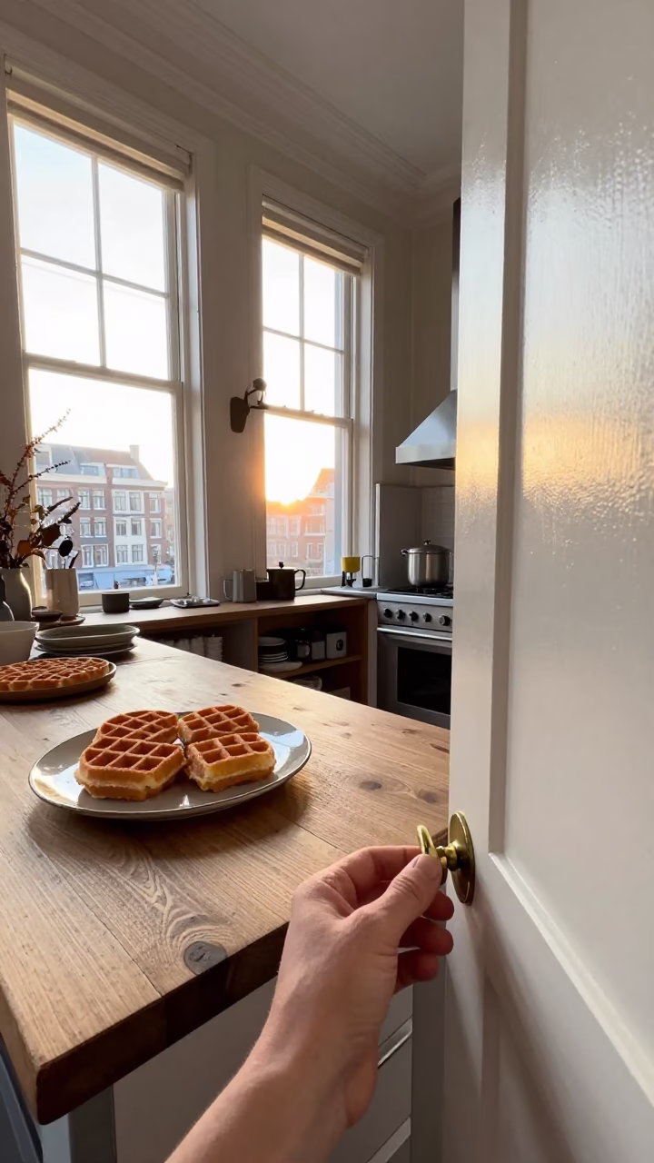 House Interior just after sunrise in Amsterdam in in Amsterdam, Netherlands