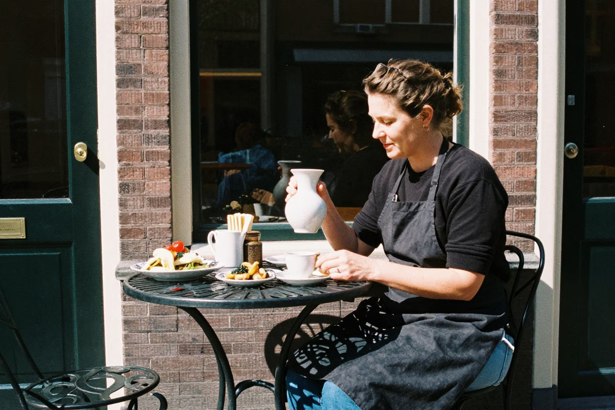 House Lunch at The Flat Glare Of Noon Light in Amsterdam in in Amsterdam, Netherlands
