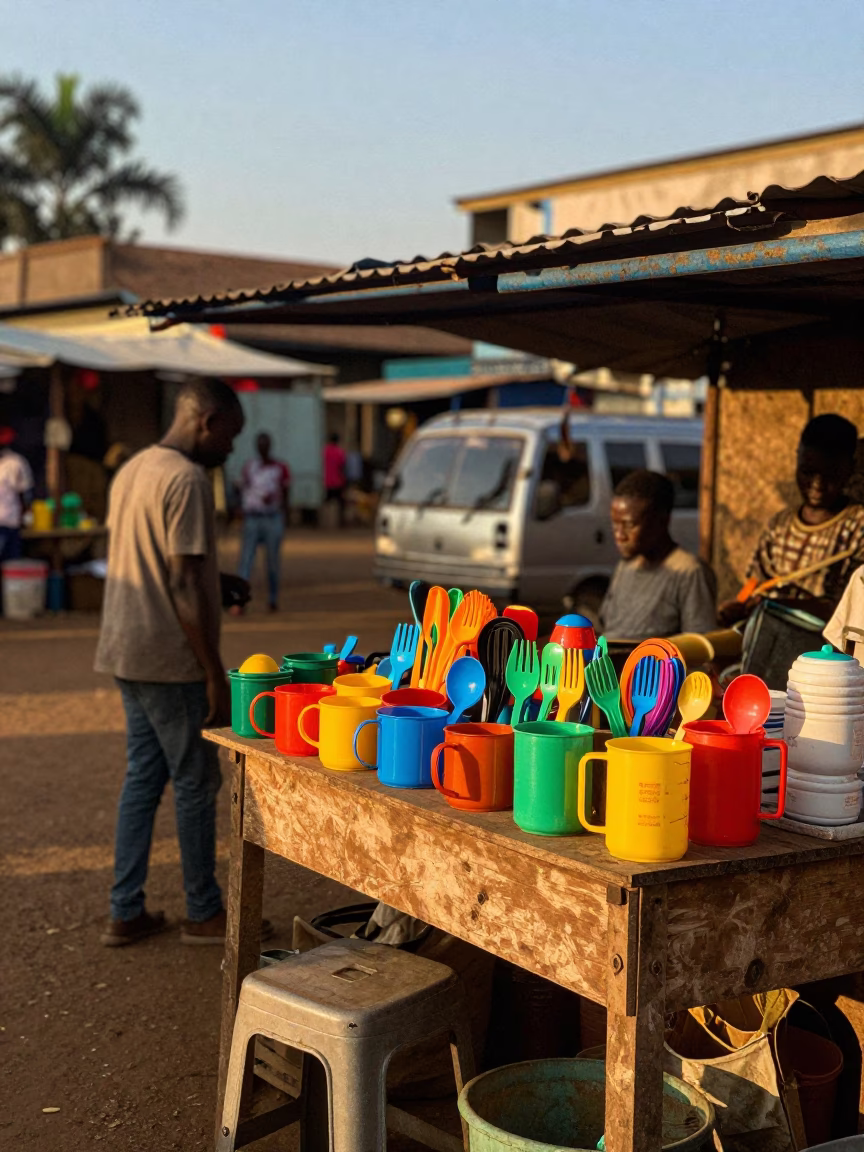 Household Goods in Nairobi at The Late Afternoon Light in in Nairobi, Kenya