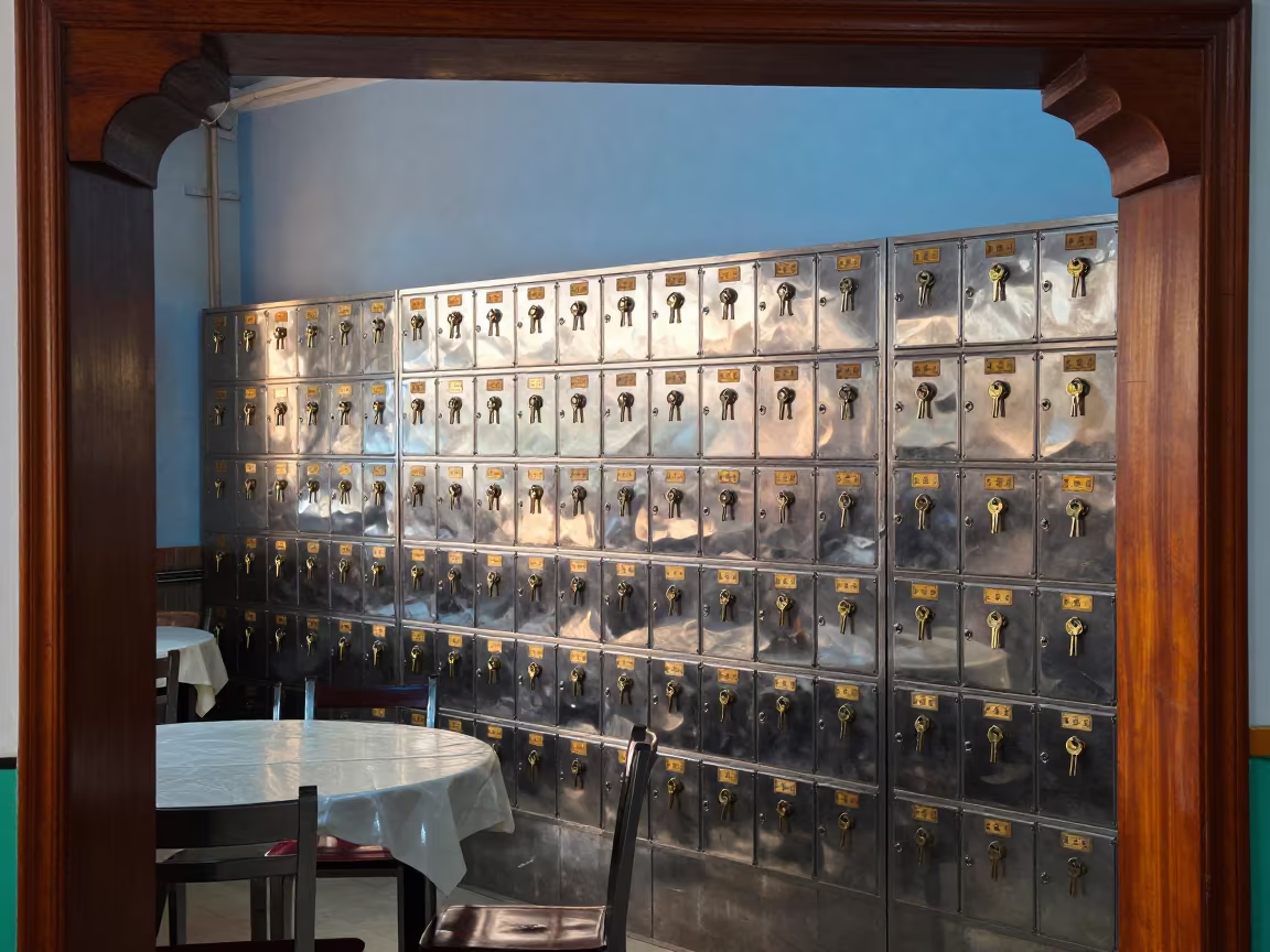 Housekeeping Key Locker in Nanchang Breakfast Room in inside a breakfast room before opening in Nanchang