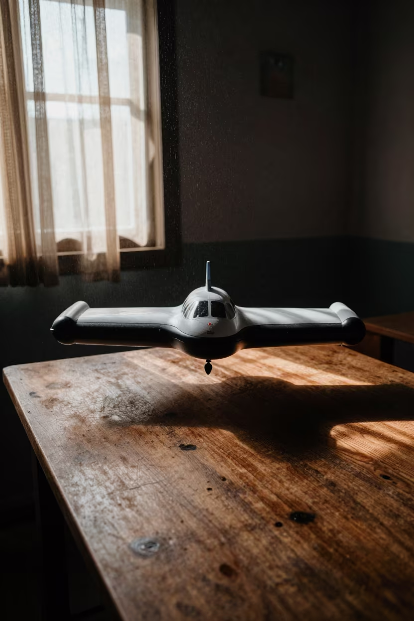 Hovercraft Model on Maiduguri Workbench in on a wooden workbench in Maiduguri