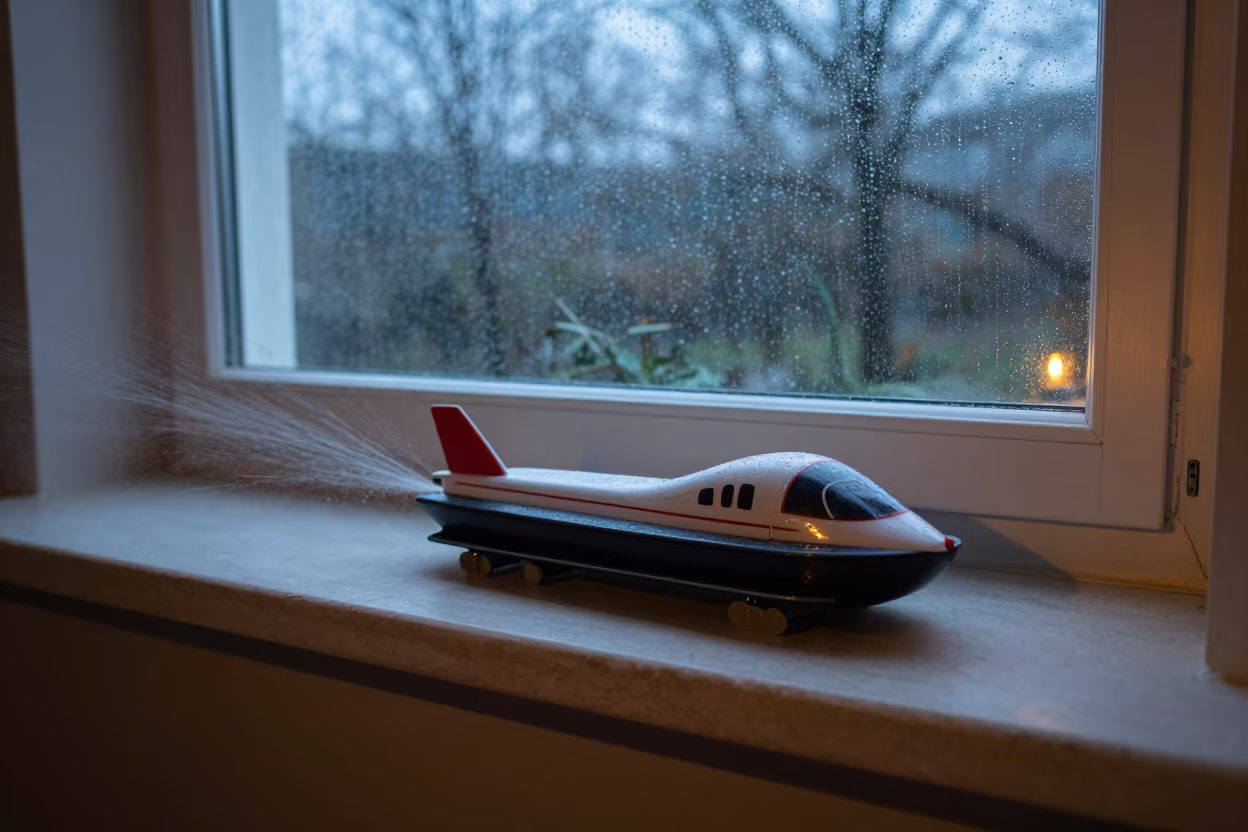 Hovercraft Spray on Stone Ledge Candlelight in on a stone ledge in Lome