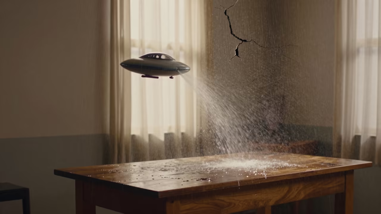 Hovercraft Spray Waterfall Rainy Manaus Workbench in on a wooden workbench near Manaus