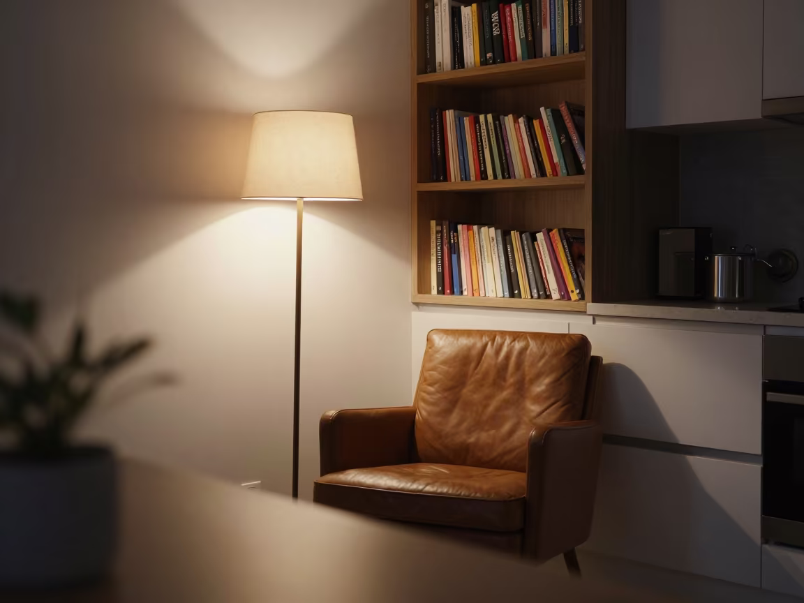 Hyderabad Library Nook Before Dawn in in a cozy kitchen in Hyderabad