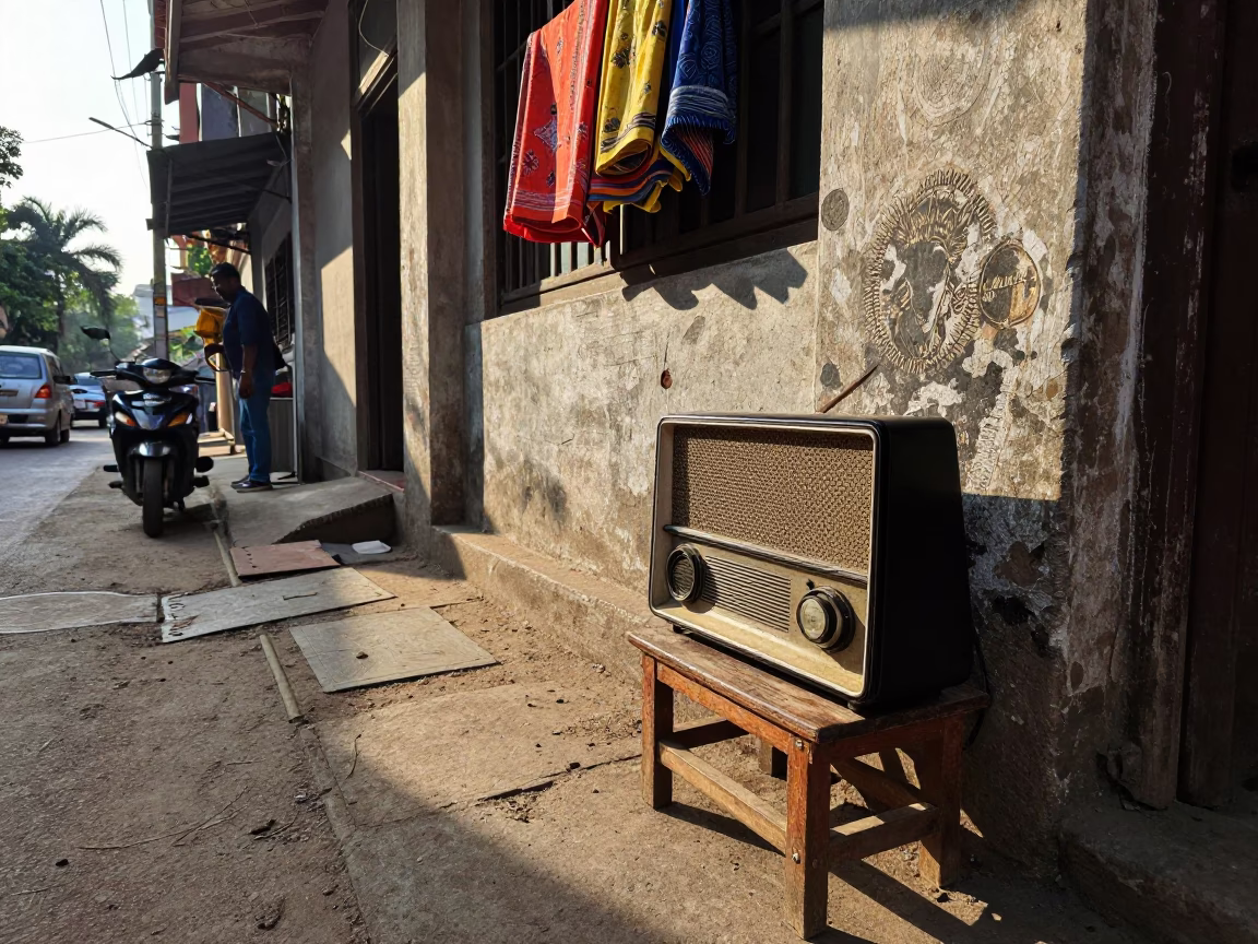 Hyderabad Street Scene at The Late Morning Light in in Hyderabad, India