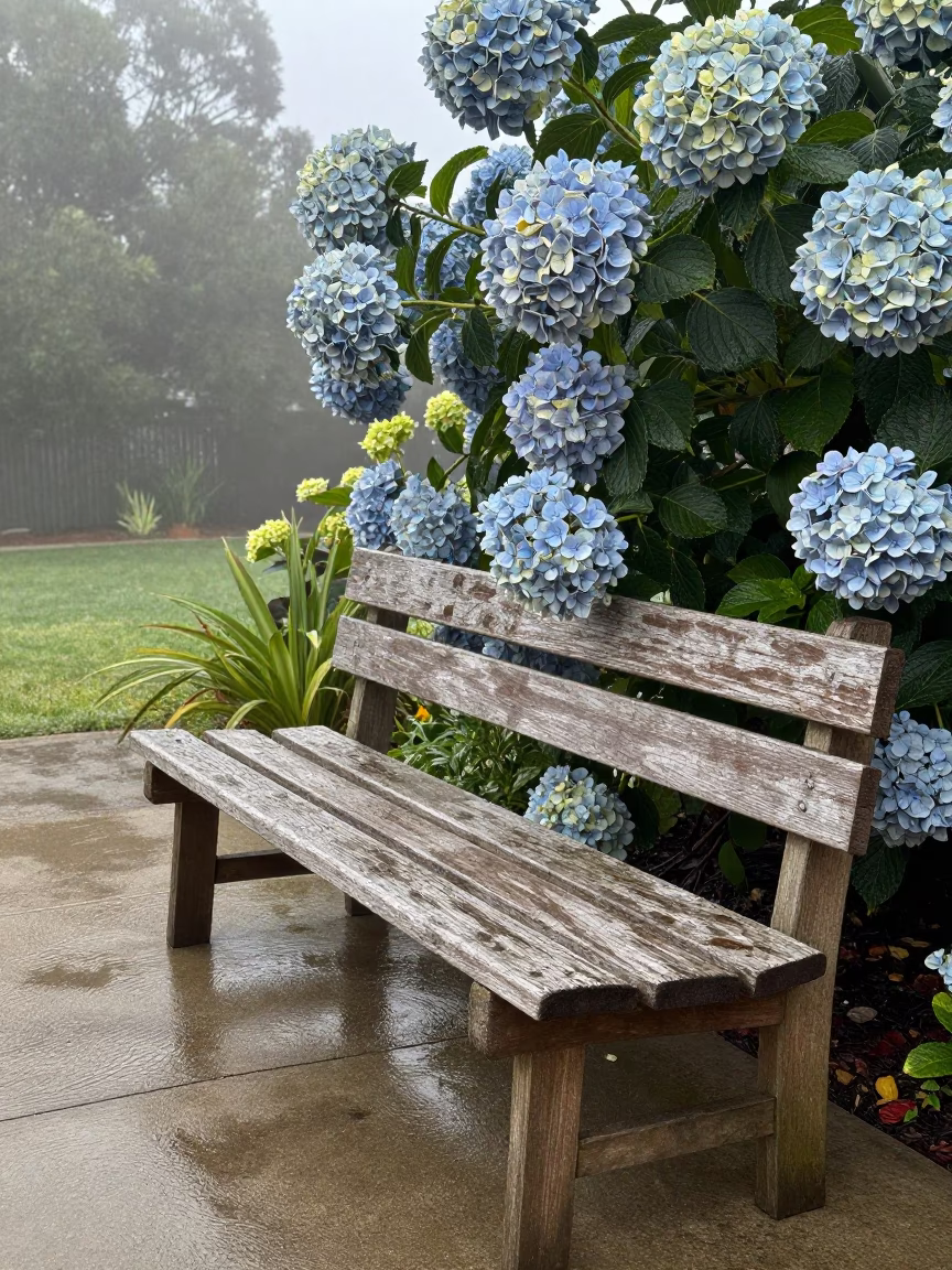 Hydrangea Blooms in Perth in in Perth, Western Australia, Australia