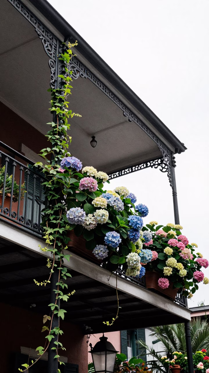 Hydrangeas in New Orleans in in New Orleans, Louisiana, United States
