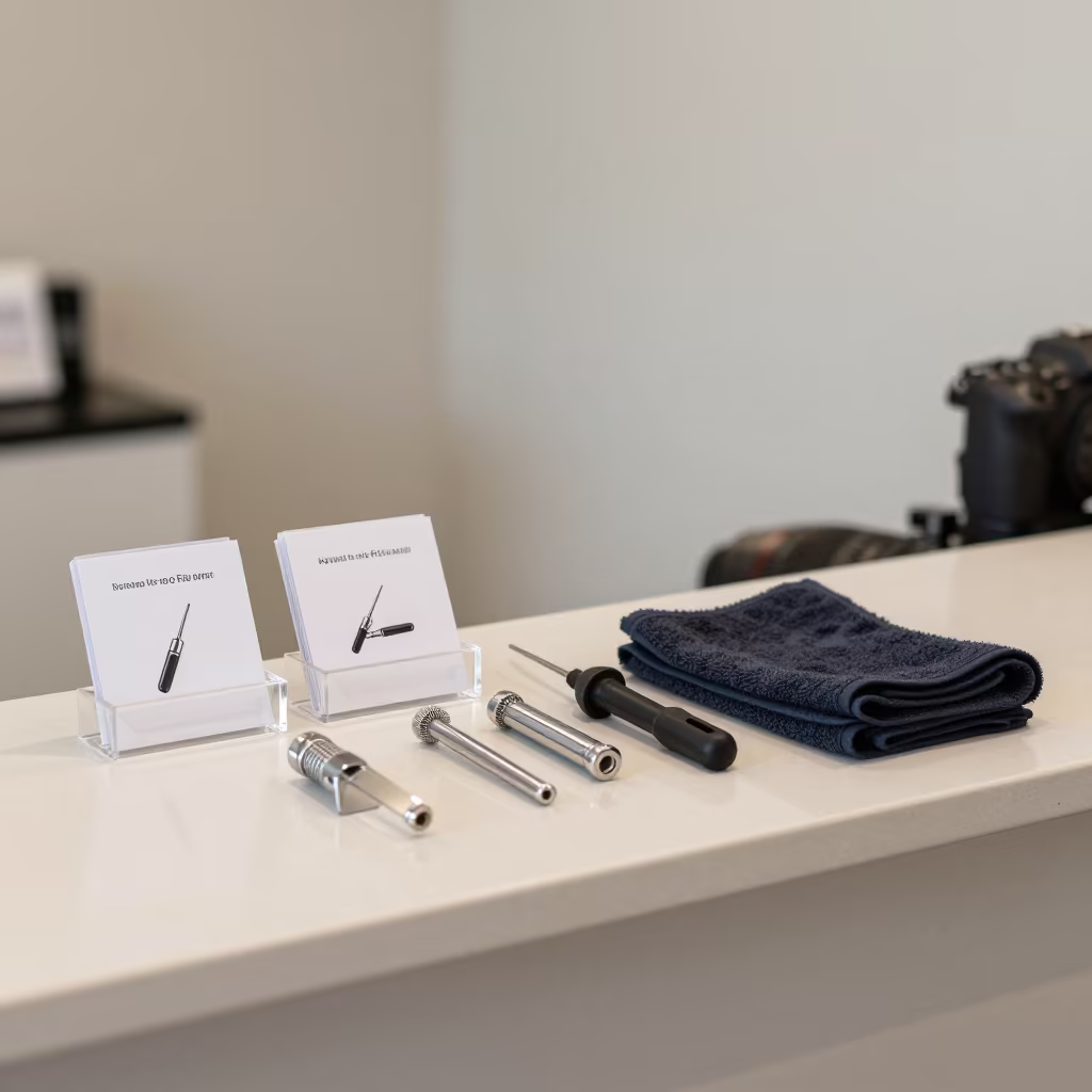 Hydraulic Bleed Kit on Salon Counter Harare in at a salon reception counter near Harare