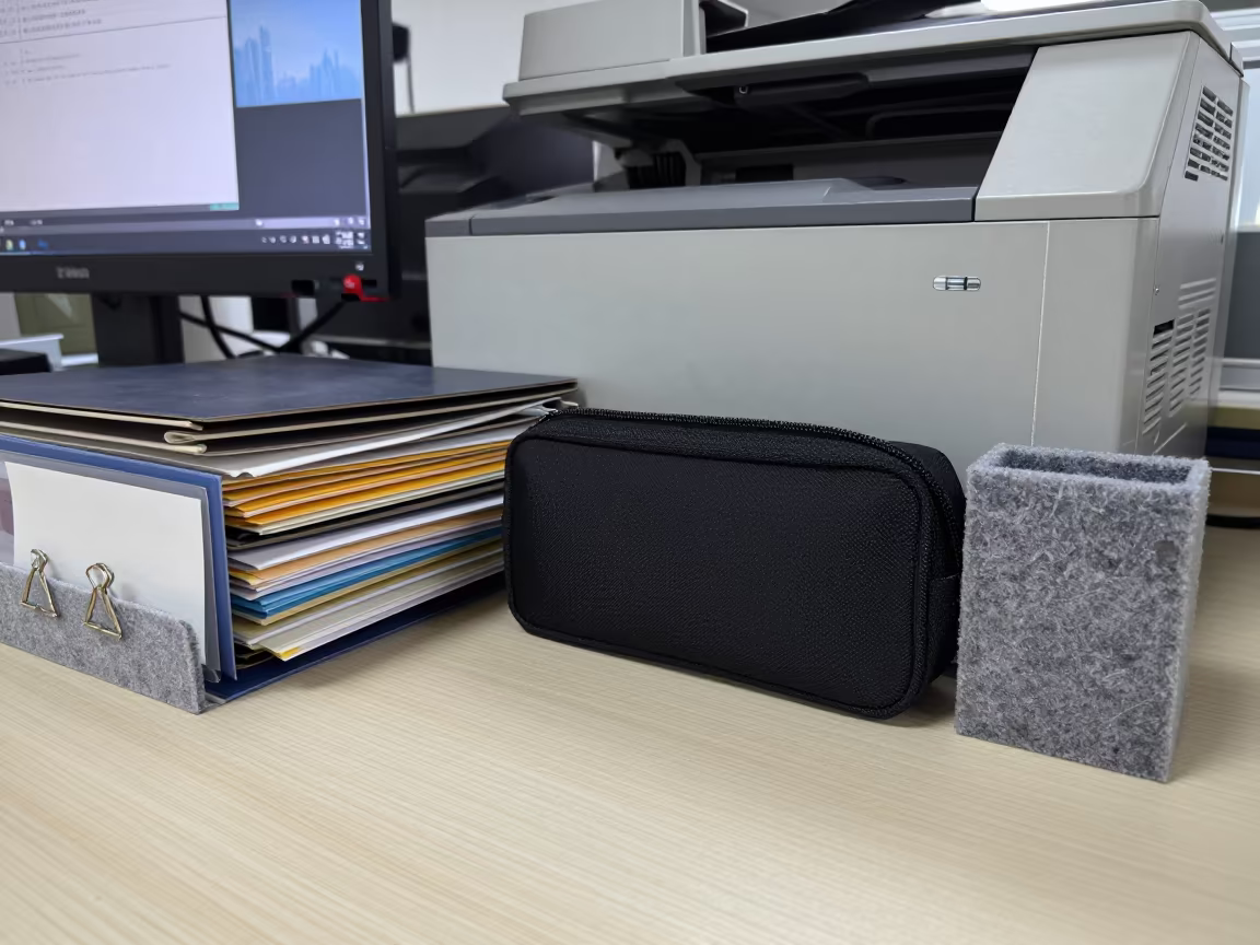 Hygiene Bag Box on Nanchang Reception Desk in at an office reception desk in Nanchang