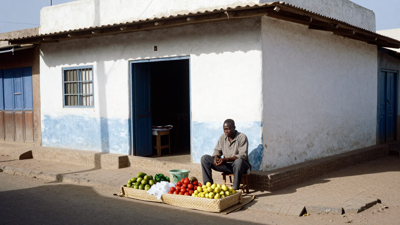 Ice in Dakar at Noon Light in in Dakar, Senegal