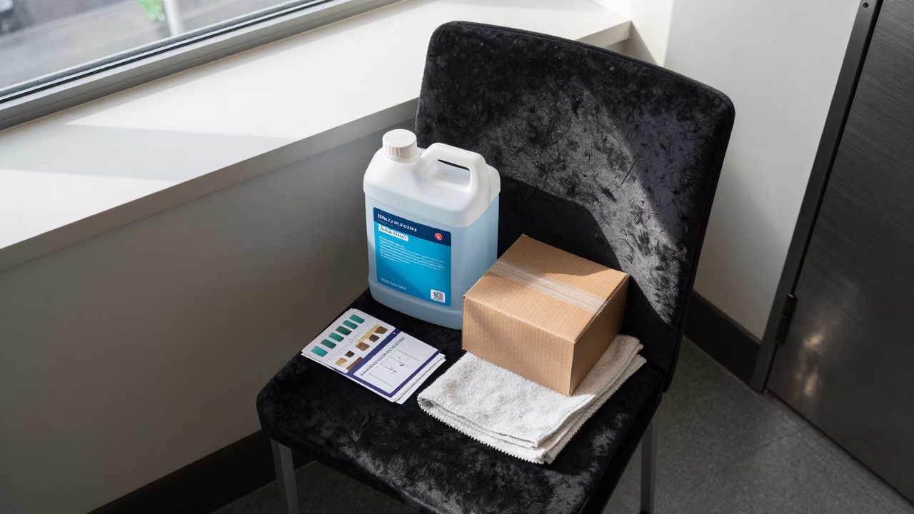 Ice Machine Supplies on Velvet Chair in Vancouver in on a velvet chair in Main Street, Vancouver