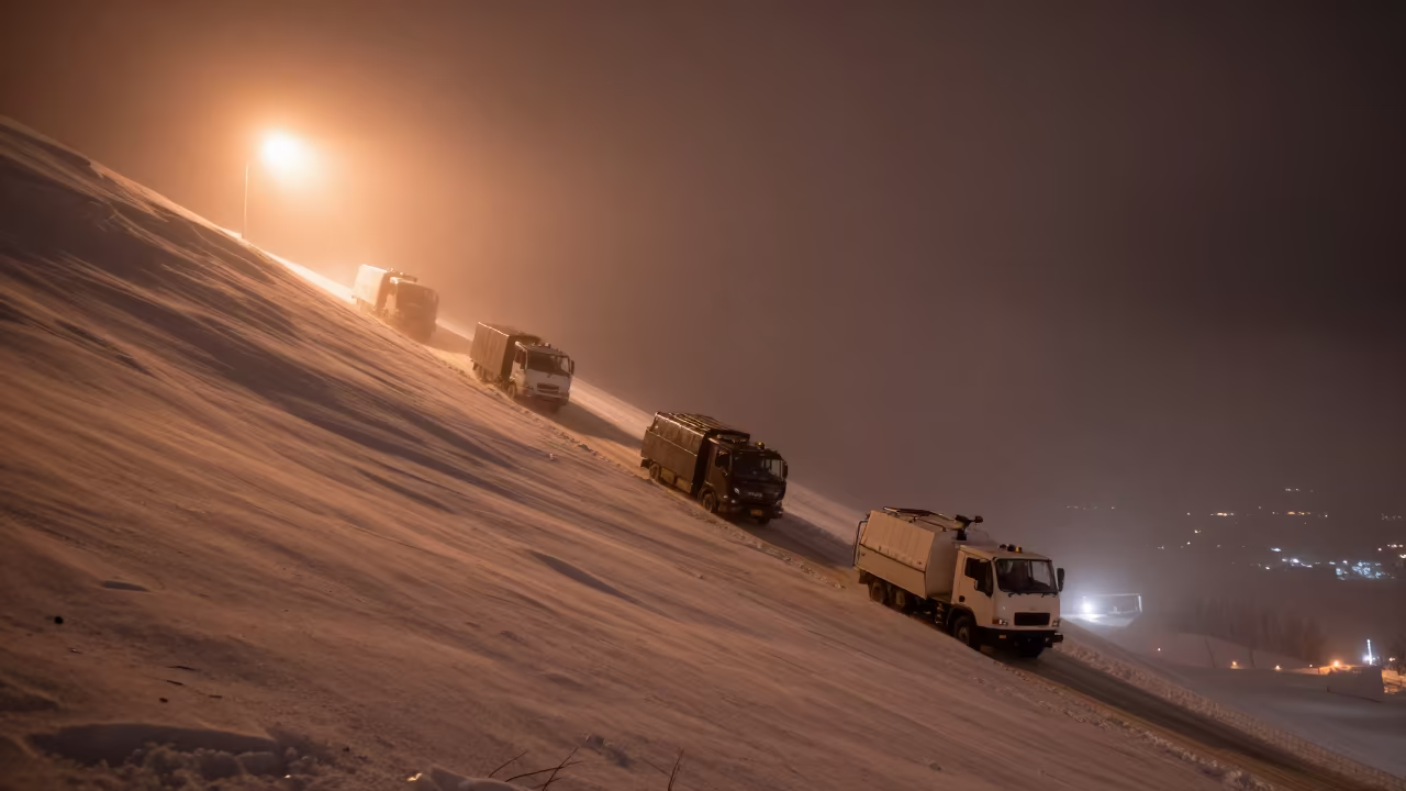 Icebreakers Ascend Copper Mist in Sapporo Night in near Sapporo