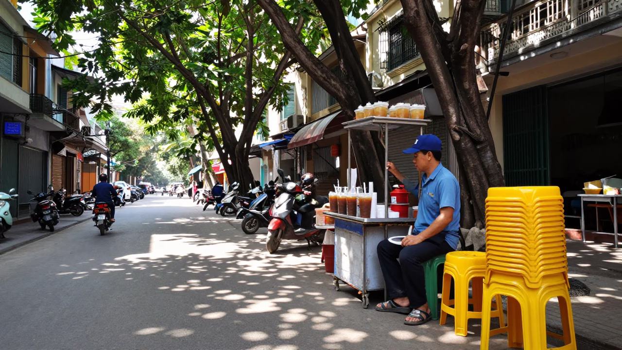 Iced Coffee in Hanoi in in Hanoi, Vietnam