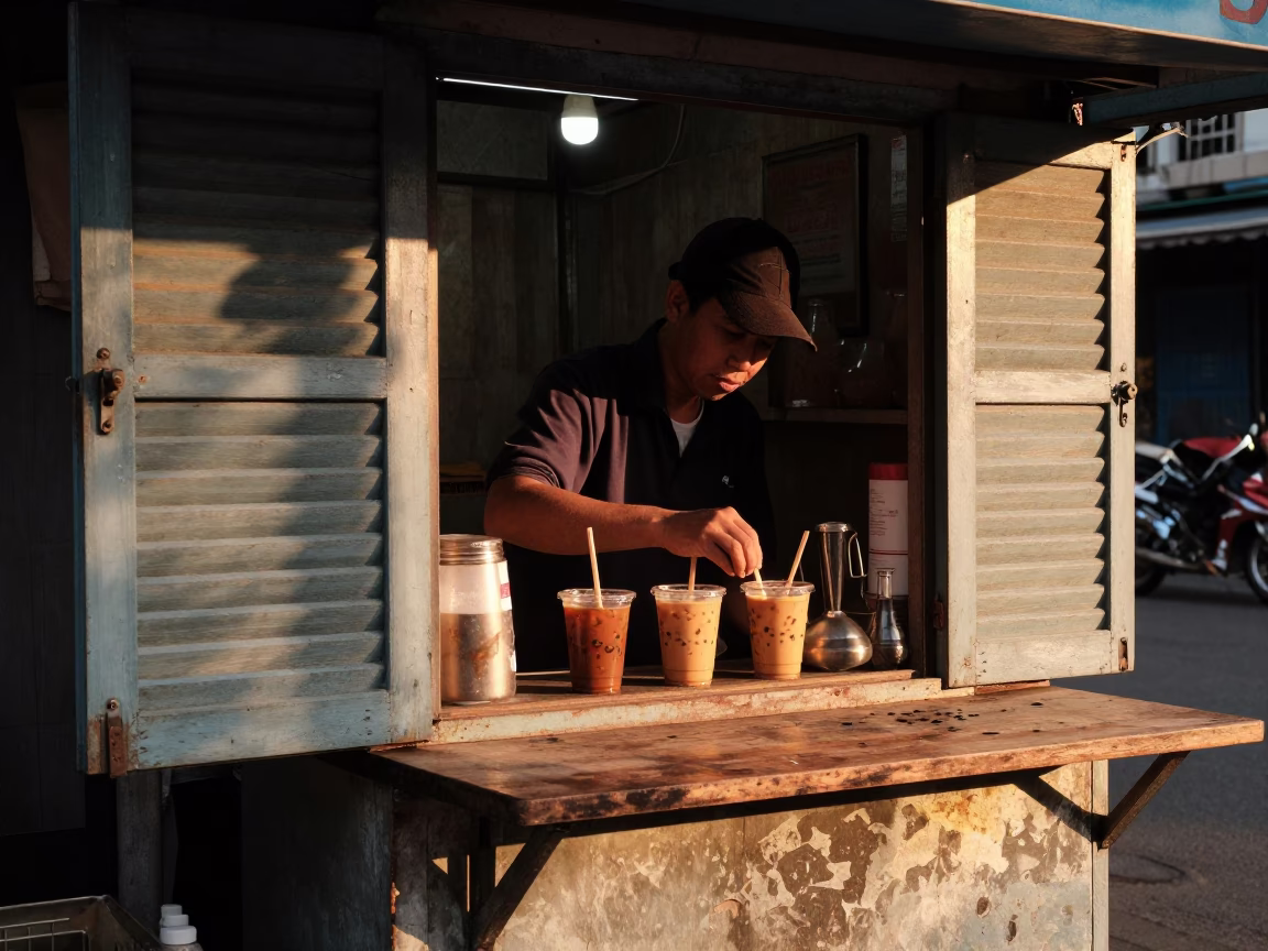 Iced Coffee in Ho Chi Minh City in in Ho Chi Minh City, Vietnam
