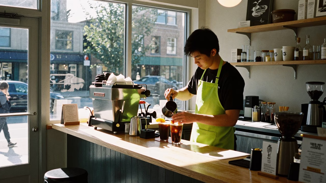 Iced Coffee in Seattle in in Seattle, Washington, United States