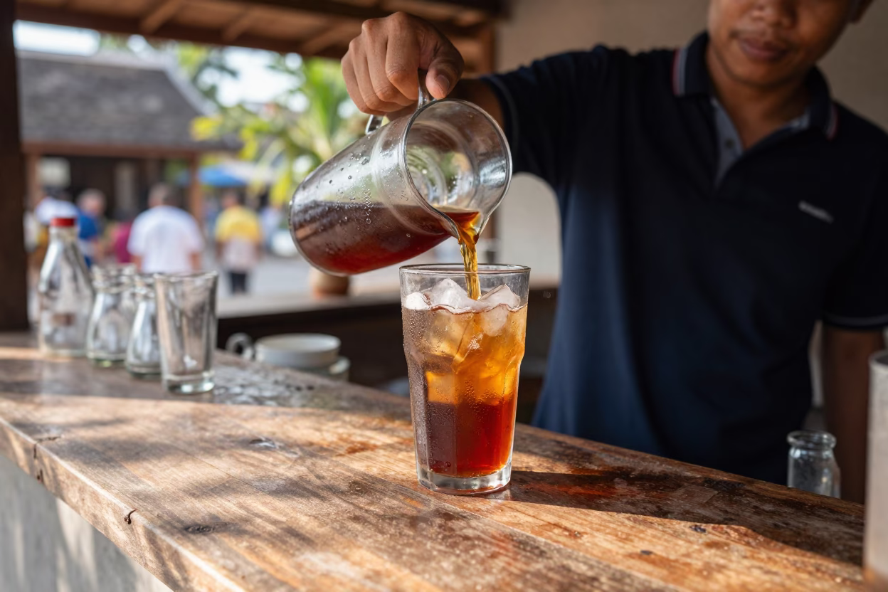 Iced Tea in Luang Prabang in in Luang Prabang, Laos