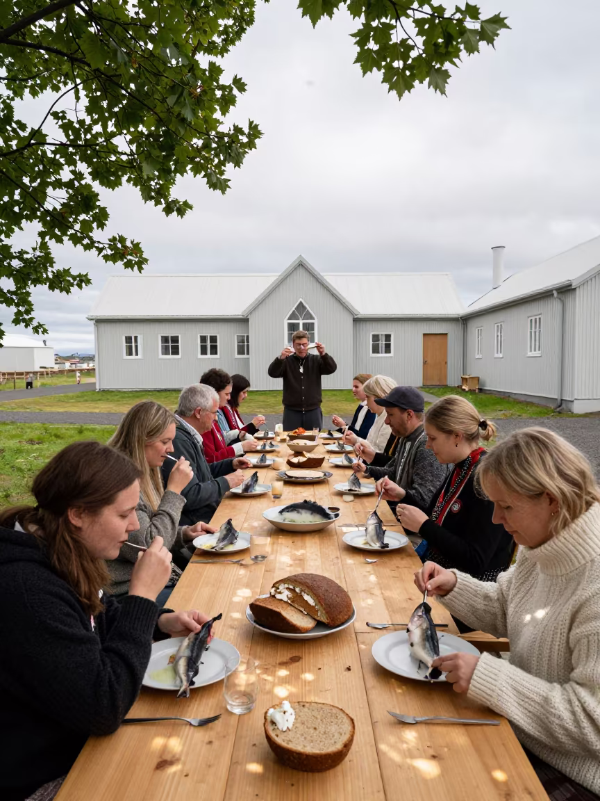 Icelandic Thorrablot Feast in Tokyo Hall in in a prayer hall near Tokyo