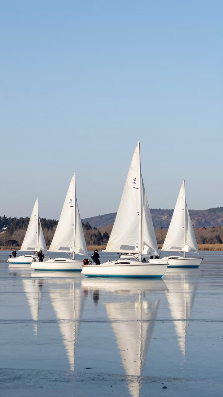 Idaho Sailboat Fleet Winter Race Start in in Idaho