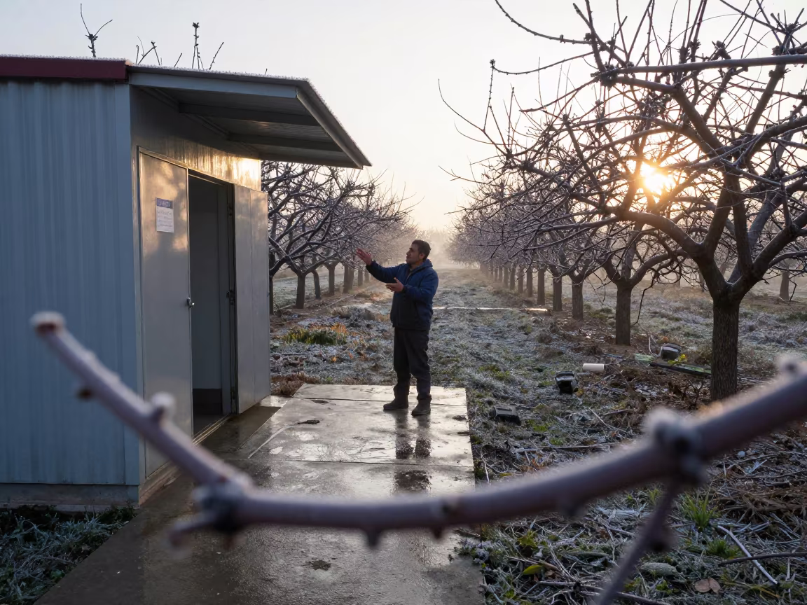 Iğdır Orchard Worker Sunrise After Rain in near Iğdır