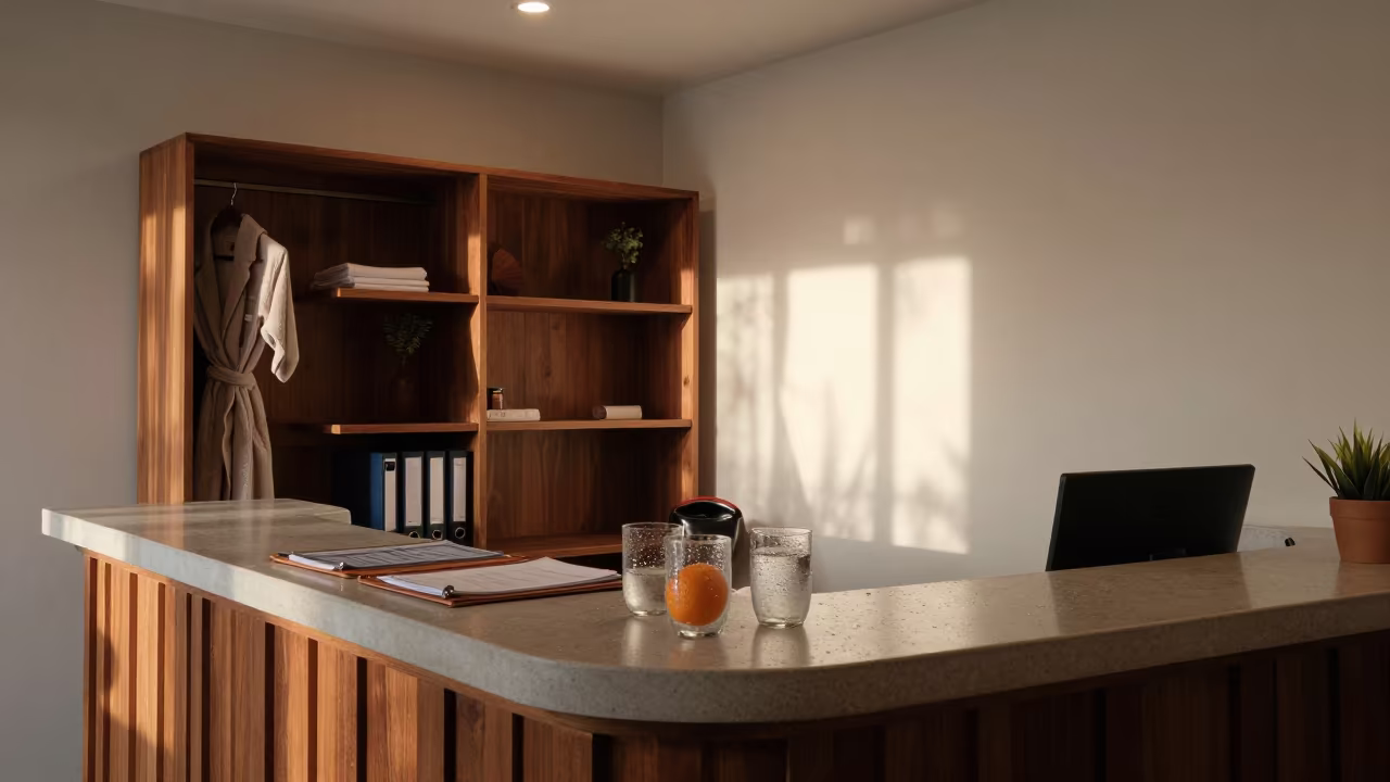 Iloilo Hotel Spa Reception Dawn Light in inside a hotel lobby in Iloilo