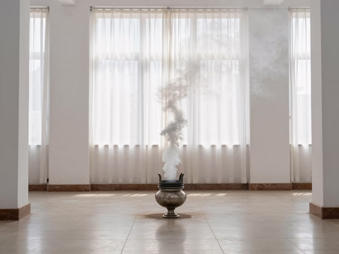 Incense Censer Swinging in Mosque Prayer Hall in in a mosque prayer hall in Johannesburg