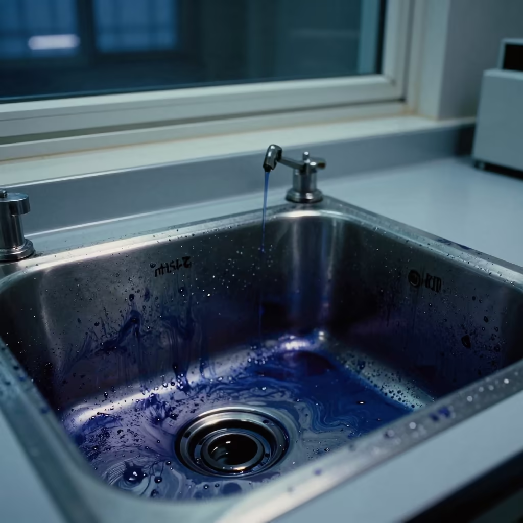 Indigo Stained Lab Sink in Observatory Control Room in inside an observatory control room near Birmingham