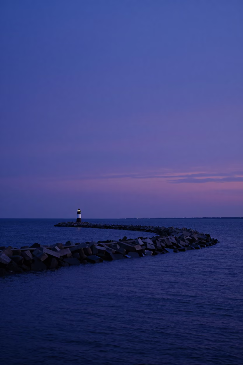 Indigo Twilight After Sunset on Beacon View in Boston in in Boston, Massachusetts, United States