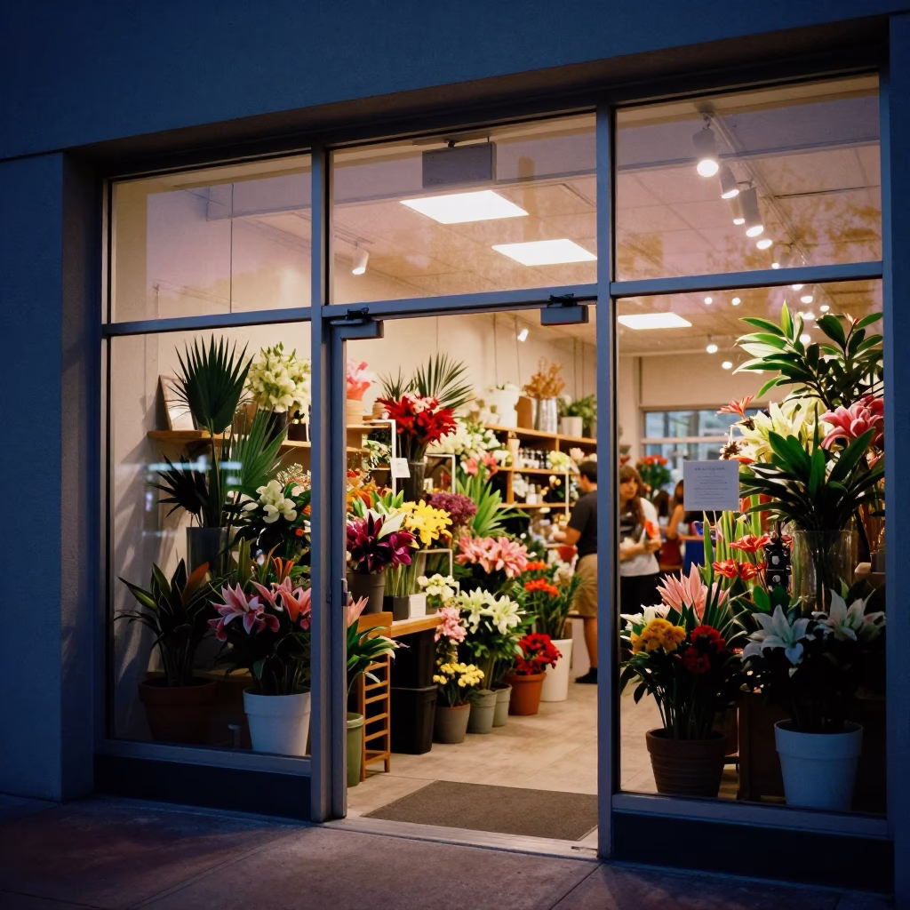 Indigo Twilight After Sunset on Shop Interior in Miami in in Miami, Florida, United States