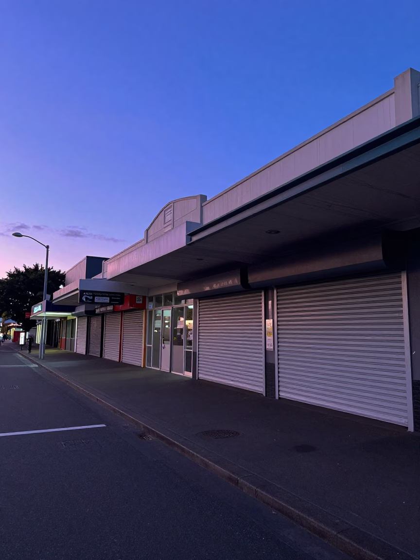 Indigo Twilight After Sunset on Street Scene in Auckland in in Auckland, New Zealand
