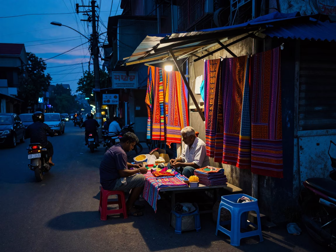 Indigo Twilight After Sunset on Twilight Scene in Kolkata in in Kolkata, India