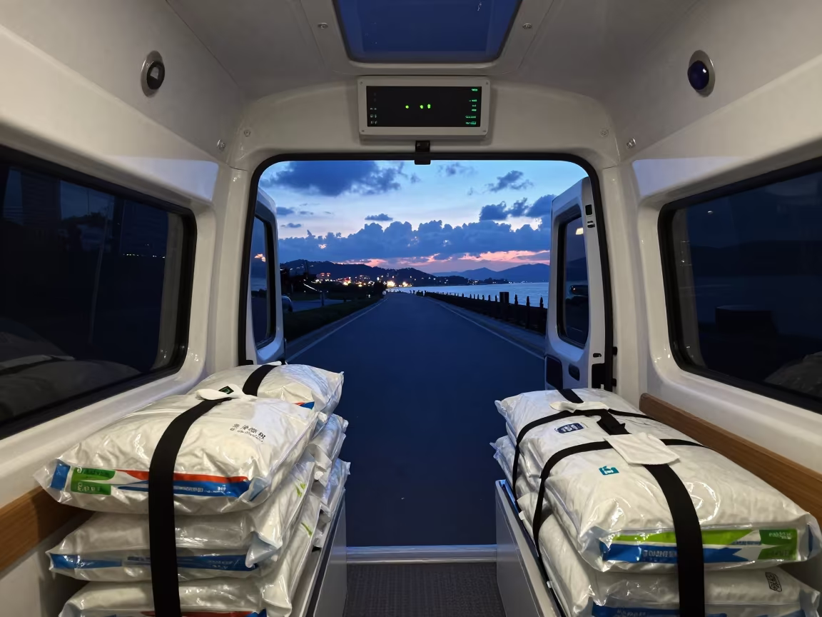 Indigo Twilight Ambulance Interior Qingdao in at a curbside ambulance stop near Qingdao