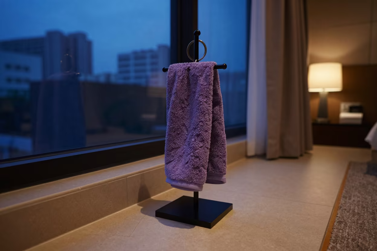 Indigo Twilight Hotel Key Ring Before Breakfast in inside a breakfast room before opening in Manila