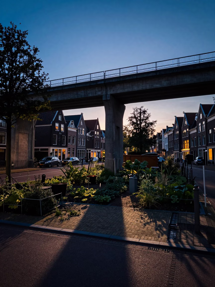 Indigo Twilight in Amsterdam at Indigo Twilight After Sunset in in Amsterdam, Netherlands