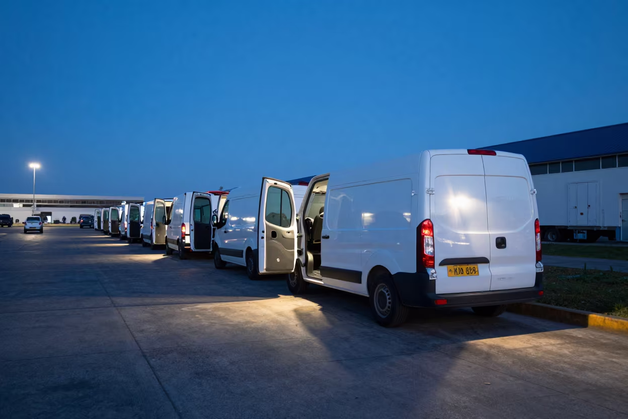 Indigo Twilight Loading Zone with Route Manifests in inside a cross-dock lane near Paramaribo