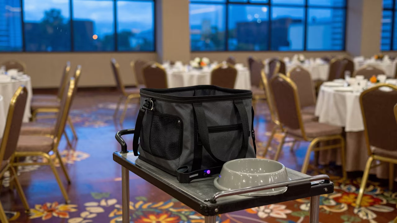 Indigo Twilight Pet Kit in Kuala Lumpur Banquet Hall in inside a banquet hall before service in Kuala Lumpur