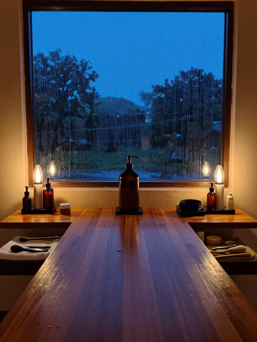 Indigo Twilight Salon Station Iquitos in at a salon reception counter in Iquitos