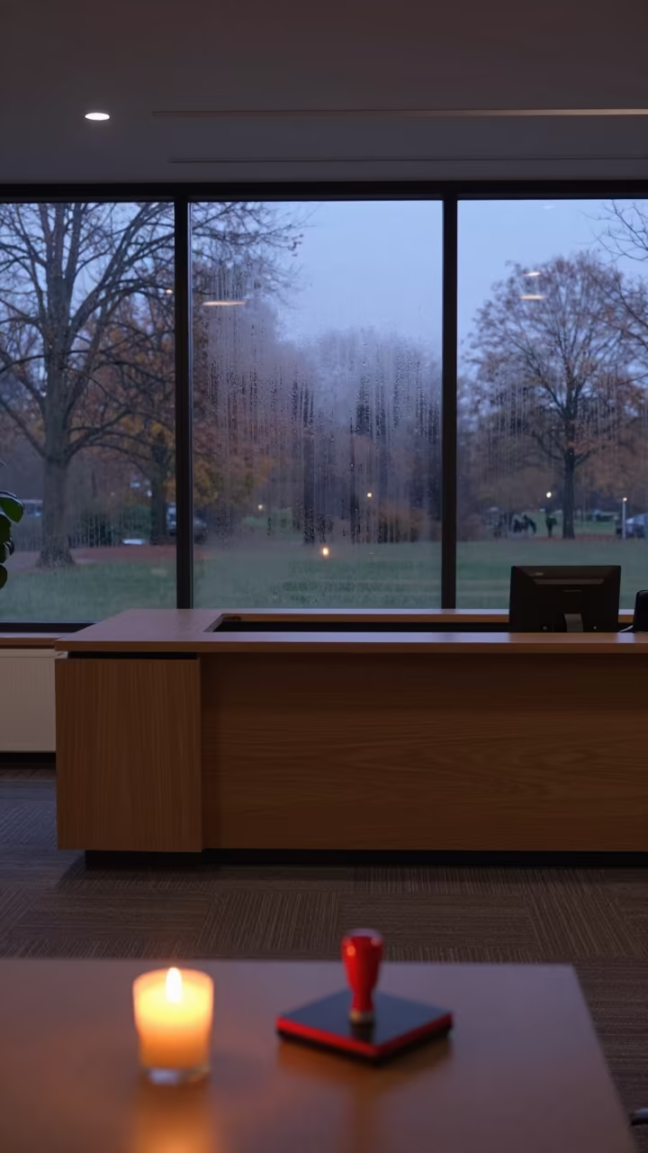 Indigo Twilight Validation Stamp Pad Office in at an office reception desk near Vondelpark, Amsterdam